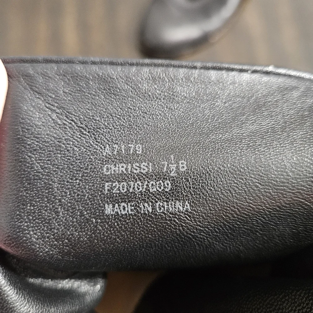 Coach Chrissi Signature black leather and fabric riding boots size 7.5 B - Picture 9 of 11